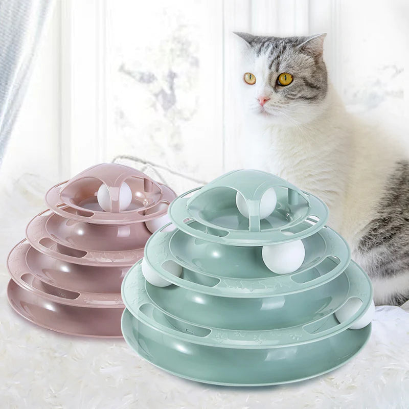 3/4 Levels Interactive Cat Intelligence Training Amusement Toy