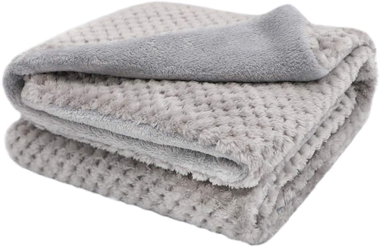 Premium Fluffy Fleece Dog Blanket, Soft and Warm Pet Throw for Dogs & Cats(32X40Inch, Grey)