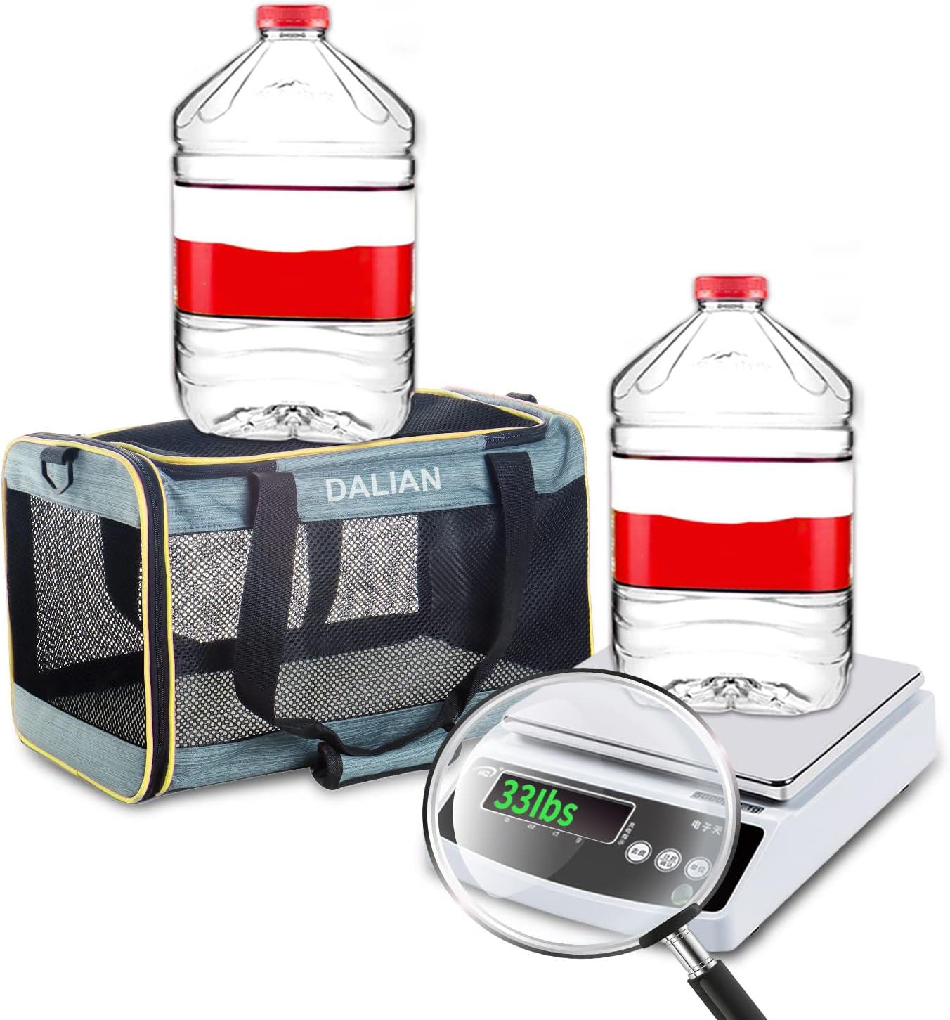 Pet Carrier Airline Approved, Soft-Sided Pet Travel Carrier,  Maximum Pet Weight 17 Pounds 17.5“X10 X10