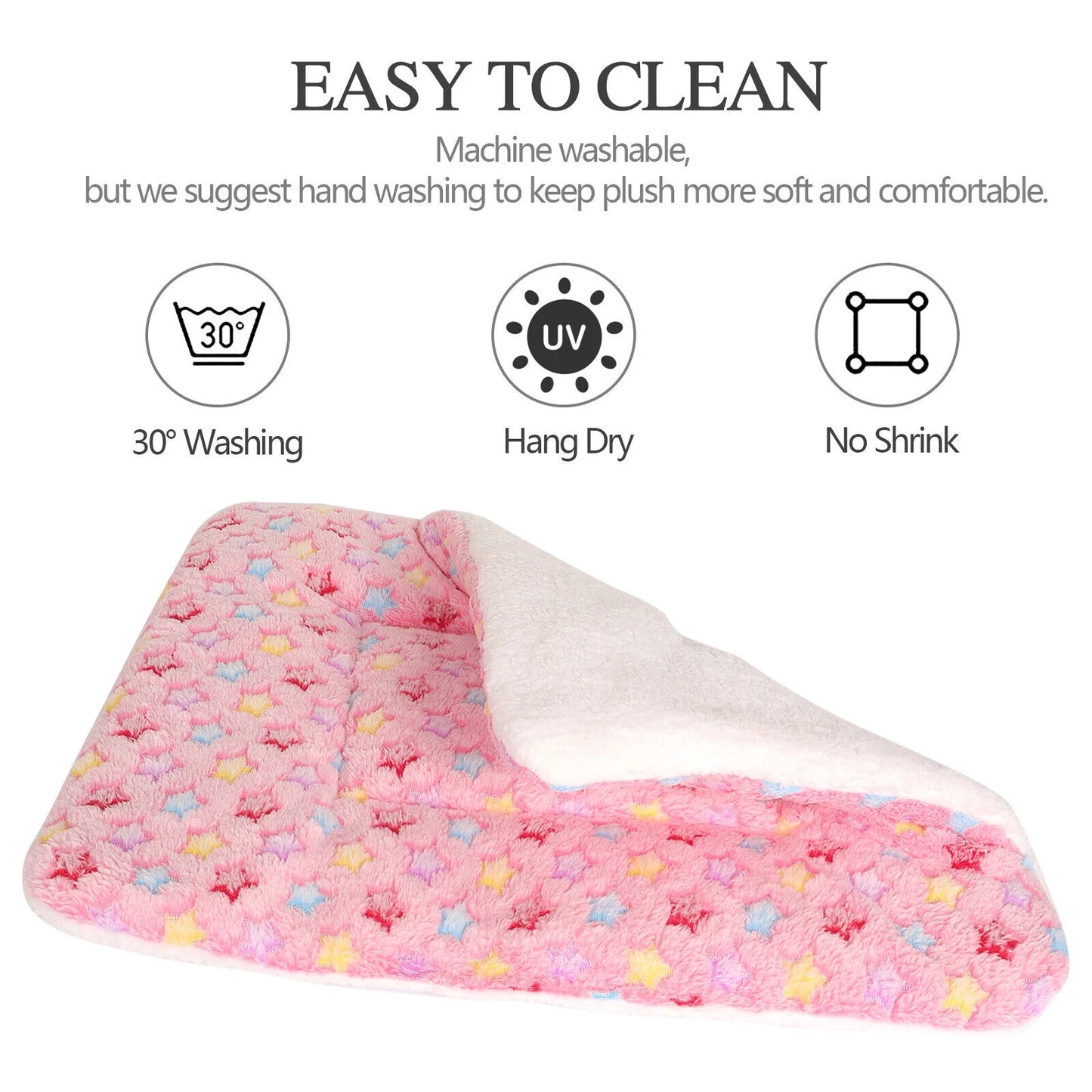 Pet Soft Sleeping Mat/pad - Reversible Fleece Crate Kennel Cushion for Small Medium Dog /Cat