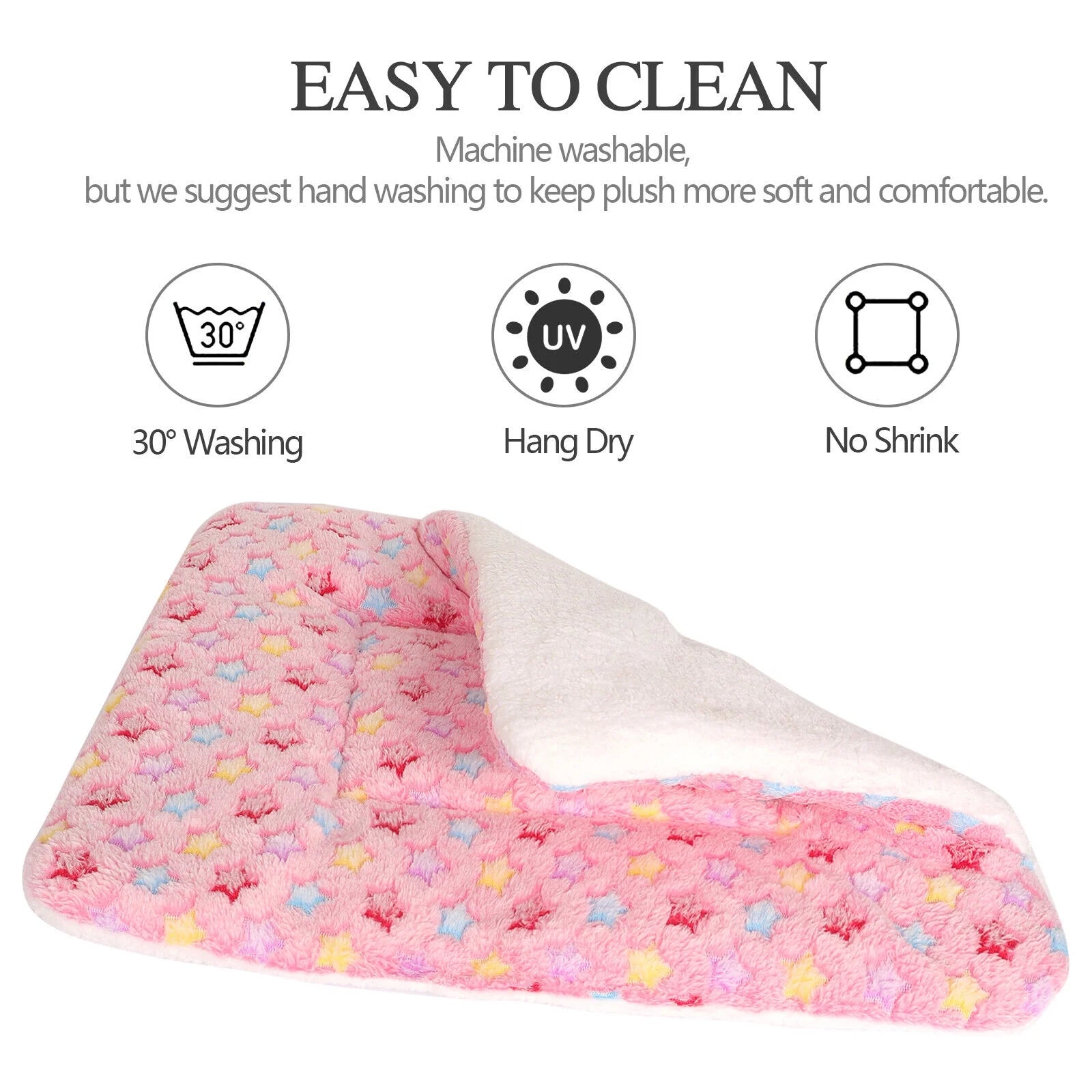 Pet Soft Sleeping Mat/pad - Reversible Fleece Crate Kennel Cushion for Small Medium Dog /Cat