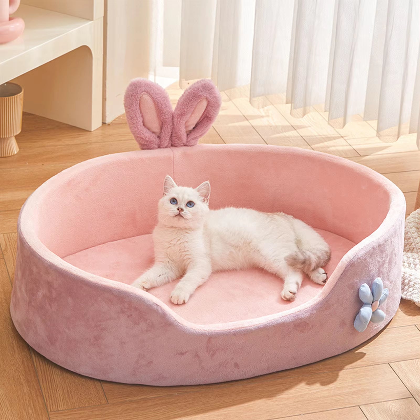 Cozy Pet Detachable/Washable Sleeping Bed - Soft, Comfortable, &  Warm Cat/Dog Bed for all seasons