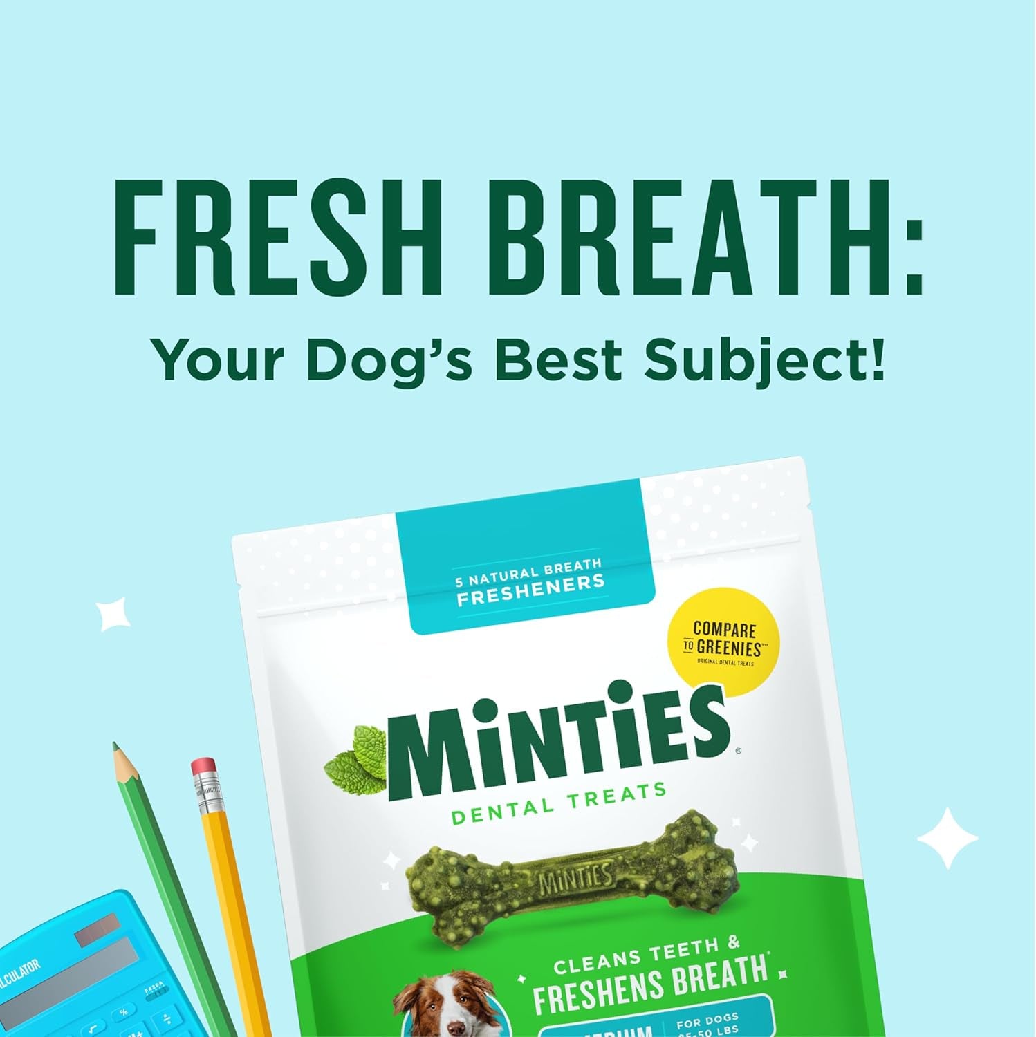 Vet-Recommended  Dental Chews for Medium Dogs - 20 Count, Freshen Breath, Clean Teeth, and Fight Plaque & Tartar