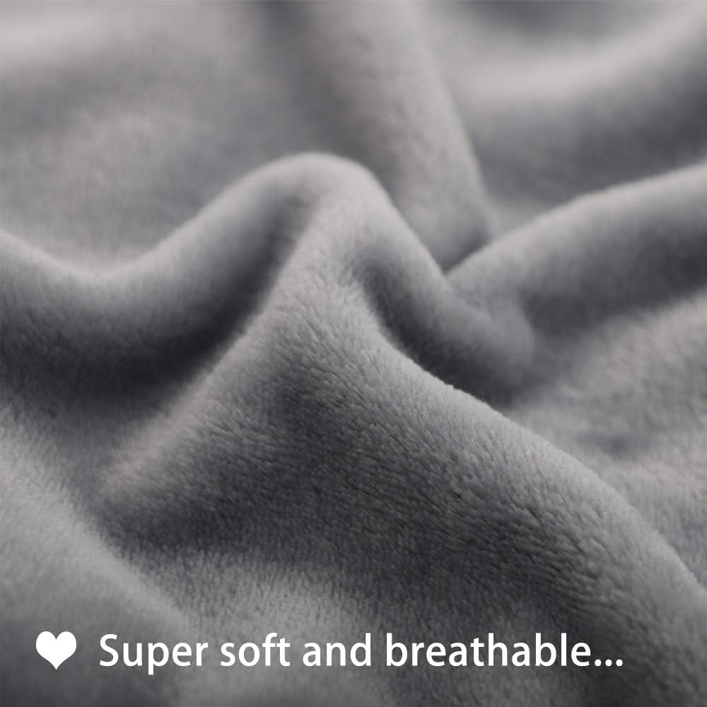 Premium Fluffy Fleece Dog Blanket, Soft and Warm Pet Throw for Dogs & Cats(32X40Inch, Grey)