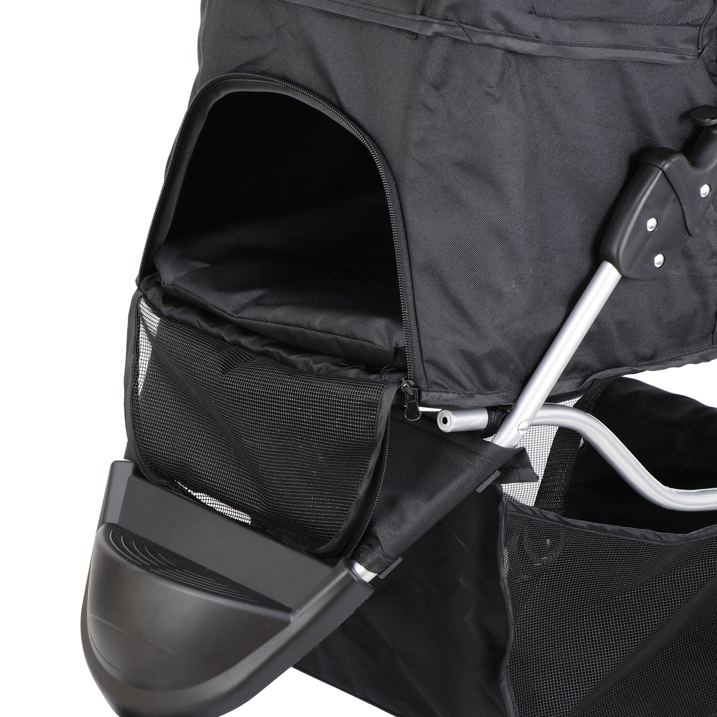 Dog Stroller / Travel Carriage - 3 Wheeler W/Foldable Carrier Cart & Cup Holder