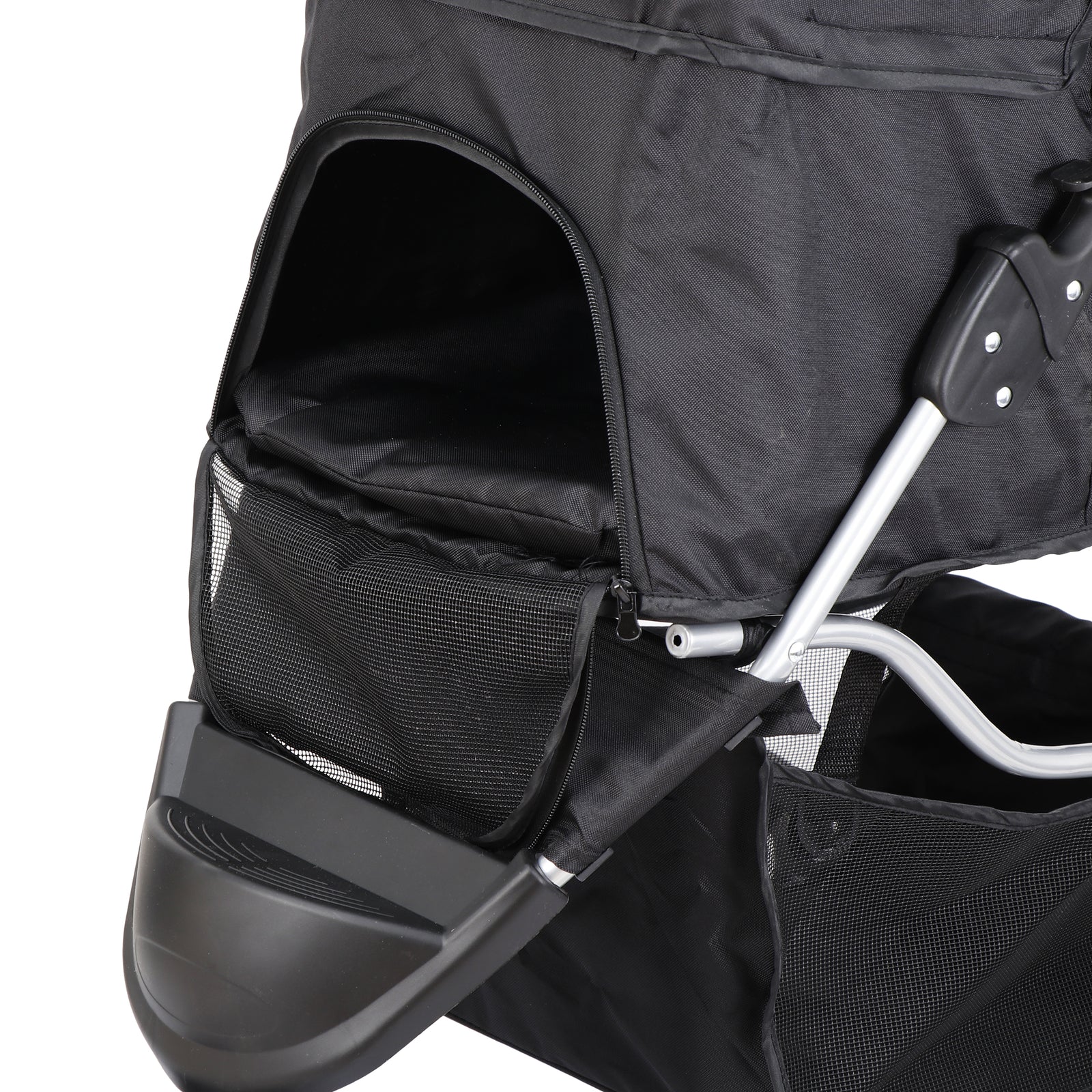 Dog Stroller / Travel Carriage - 3 Wheeler W/Foldable Carrier Cart & Cup Holder