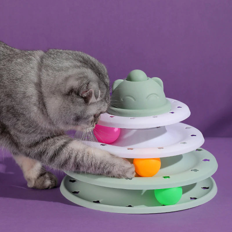 3/4 Levels Interactive Cat Intelligence Training Amusement Toy
